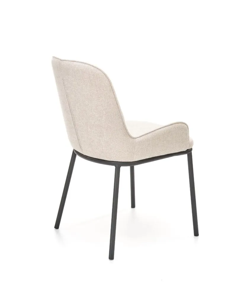Krzesło K481 beżowe tapicerowane materiałem | MIRAT. w stylu LOFT kolekcja