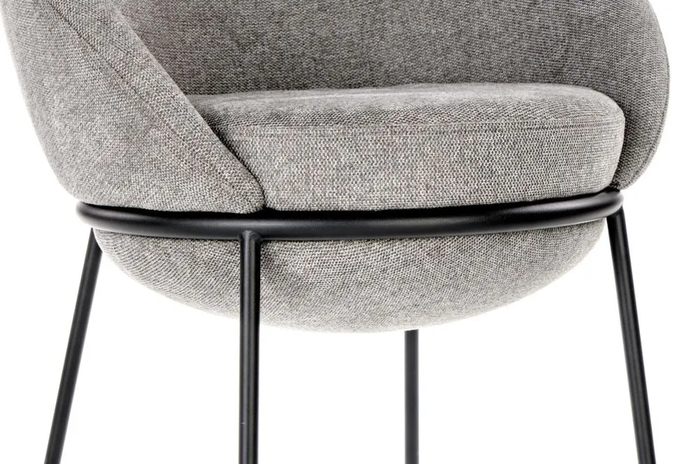 Krzesło K481 szare na metalowych nogach | MIRAT. w stylu LOFT kolekcja