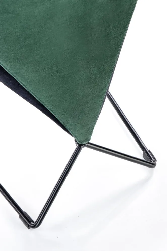 Krzesło K485 VELVET ciemnozielone na metalowych nogach | MIRAT. w stylu LOFT kolekcja