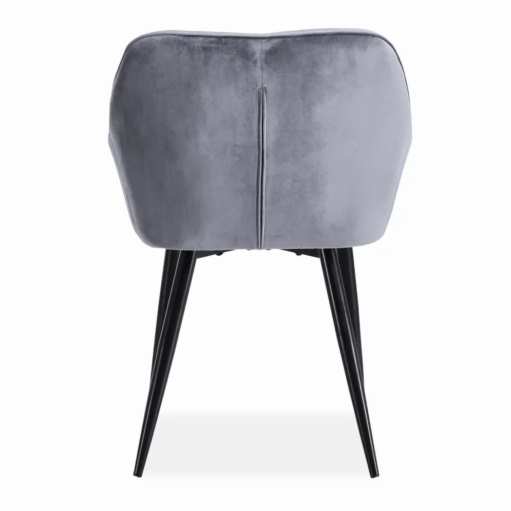 Krzesło K487 VELVET szare na metalowych nogach | MIRAT. styl GLAMOUR