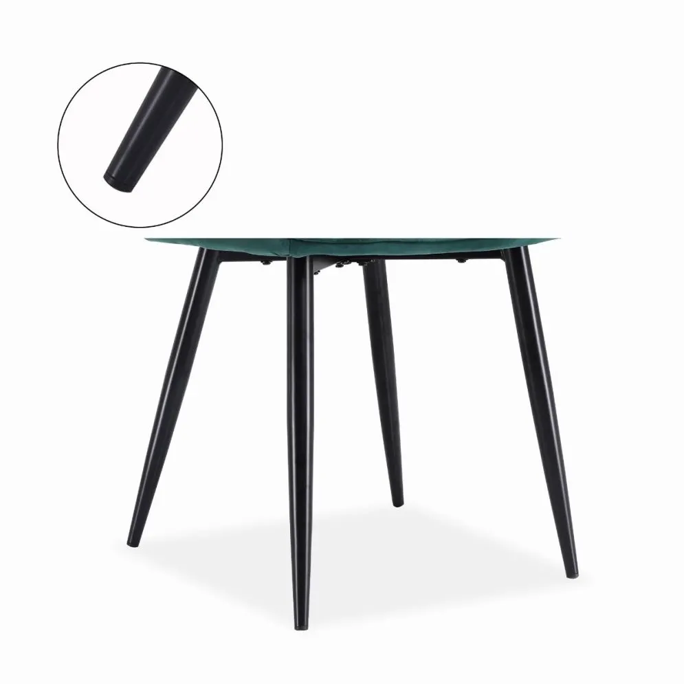 Krzesło K487 VELVET ciemnozielone pikowane z podłokietnikami | MIRAT. styl GLAMOUR