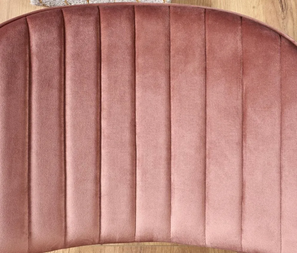 Krzesło K499 VELVET różowe ze złotymi nogami I sklep meblowy MIRAT. styl GLAMOUR