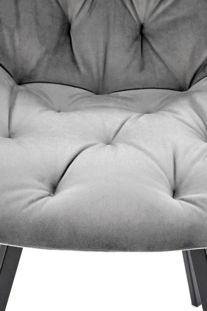 Krzesło K519 VELVET szare pikowane I sklep meblowy MIRAT. styl LOFT