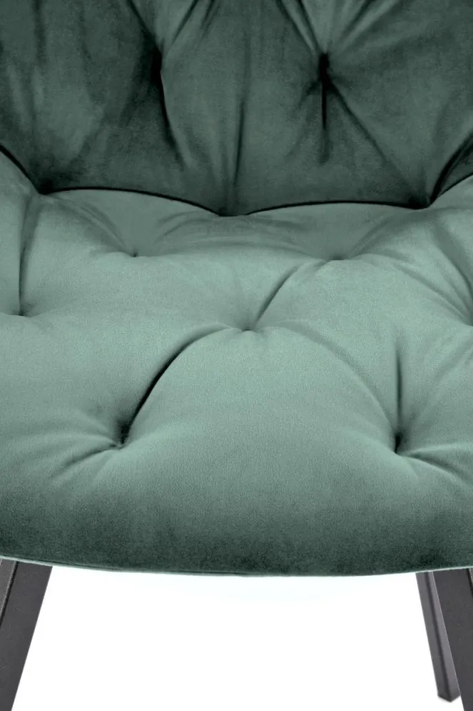 Krzesło K519 VELVET zielone pikowane I sklep meblowy MIRAT. styl LOFT