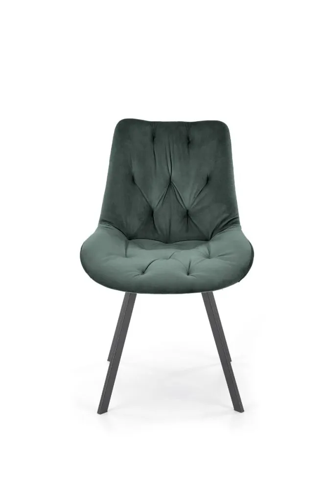 Krzesło K519 VELVET zielone pikowane I sklep meblowy MIRAT. styl LOFT