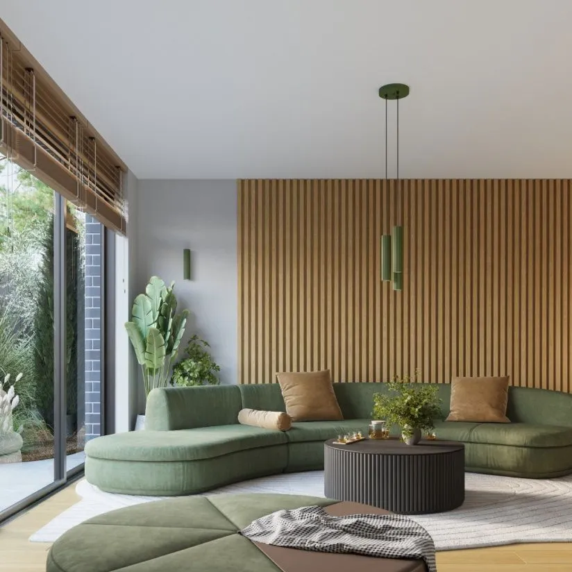 Kinkiet KARBON 20 zielony oliwkowy ryflowany do sypialni | sklep MIRAT  kolekcja karbon