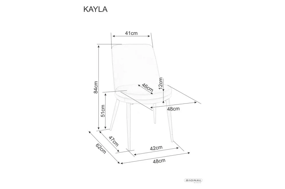 Krzesło tapicerowane KAYLA VELVET szare do jadalni I sklep meblowy MIRAT. styl GLAMOUR, LOFT