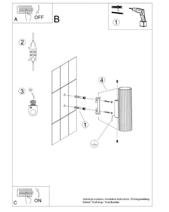 Kinkiet KARBON 20 zielony oliwkowy ryflowany do sypialni | sklep MIRAT  kolekcja karbon