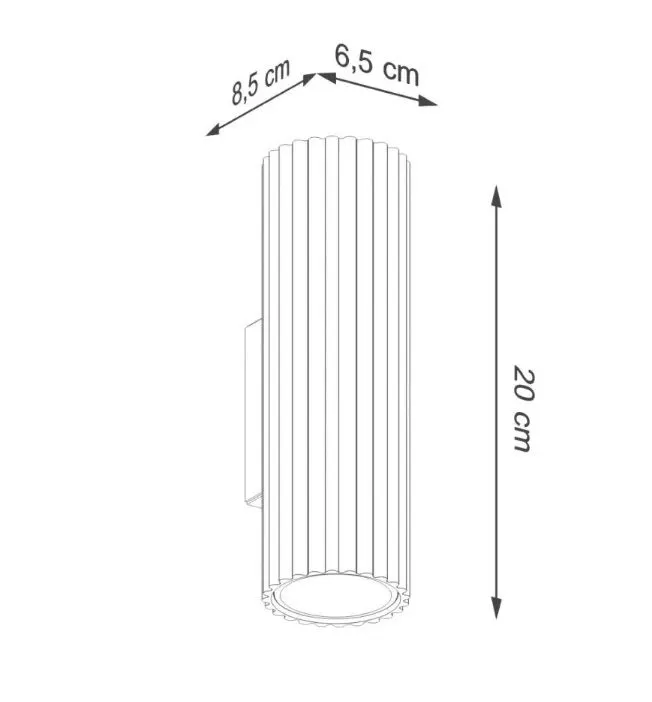 Kinkiet KARBON 20 zielony oliwkowy ryflowany do sypialni | sklep MIRAT  kolekcja karbon