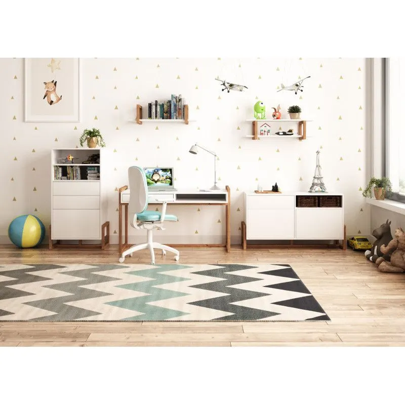 Komoda niska OSLO 2D1S 120cm biały mat w stylu skandynawskim | sklep MIRAT styl SKANDYNAWSKI kolekcja wm-oslo