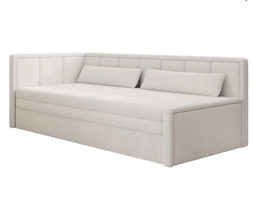 Wygodna sofa rozkładana z funkcją spania FULGEO kremowa lewa I sklep meblowy MIRAT.