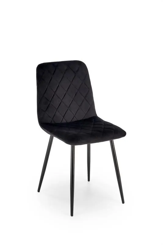 Krzesło tapicerowane K525 VELVET czarne welurowe I sklep meblowy MIRAT. styl GLAMOUR, LOFT