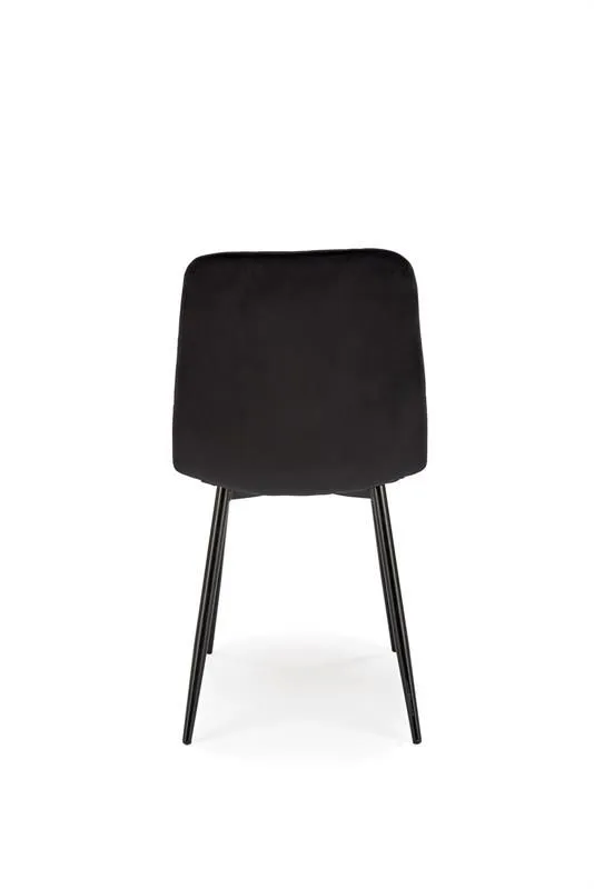 Krzesło tapicerowane K525 VELVET czarne welurowe I sklep meblowy MIRAT. styl GLAMOUR, LOFT