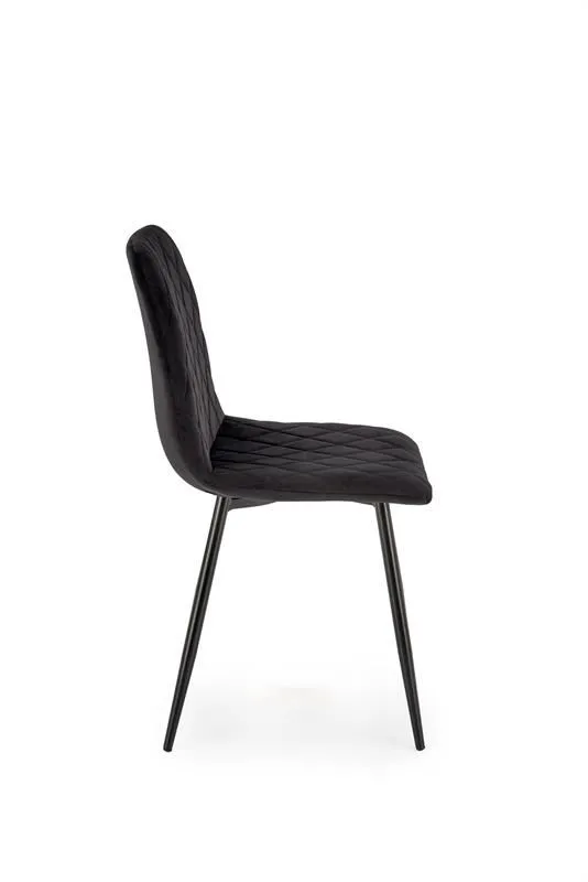 Krzesło tapicerowane K525 VELVET czarne welurowe I sklep meblowy MIRAT. styl GLAMOUR, LOFT