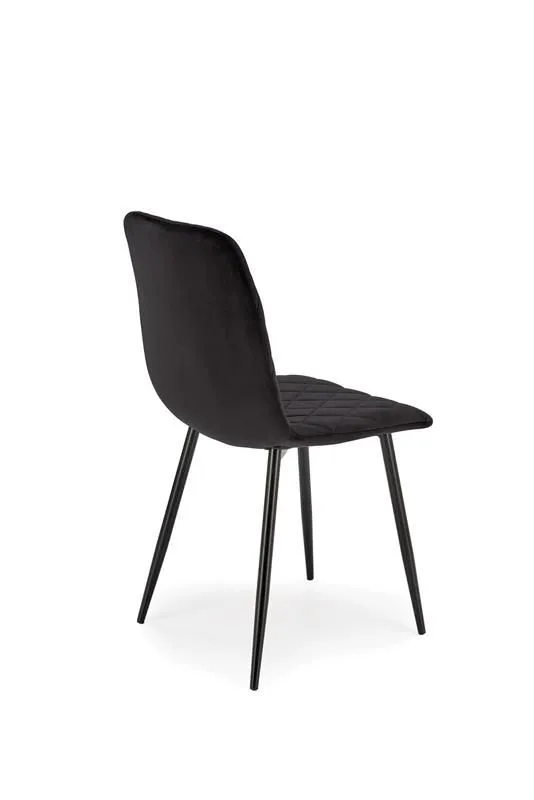 Krzesło tapicerowane K525 VELVET czarne welurowe I sklep meblowy MIRAT. styl GLAMOUR, LOFT
