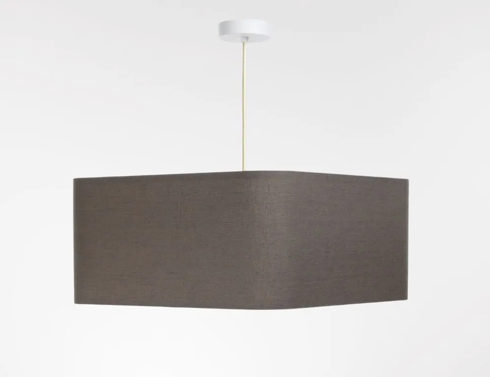 Lampa wisząca KWADRO LEN 002-40w30 beżowa/złota do sypialni I sklep meblowy MIRAT.