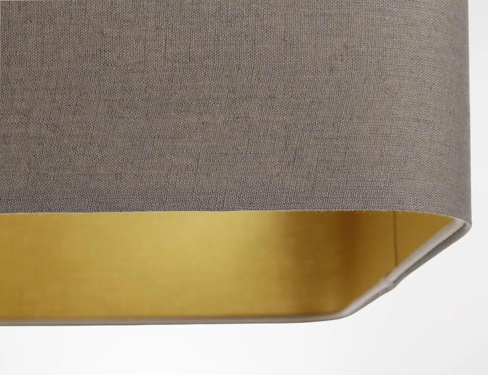 Lampa wisząca KWADRO LEN 002-40w30 beżowa/złota do sypialni I sklep meblowy MIRAT.