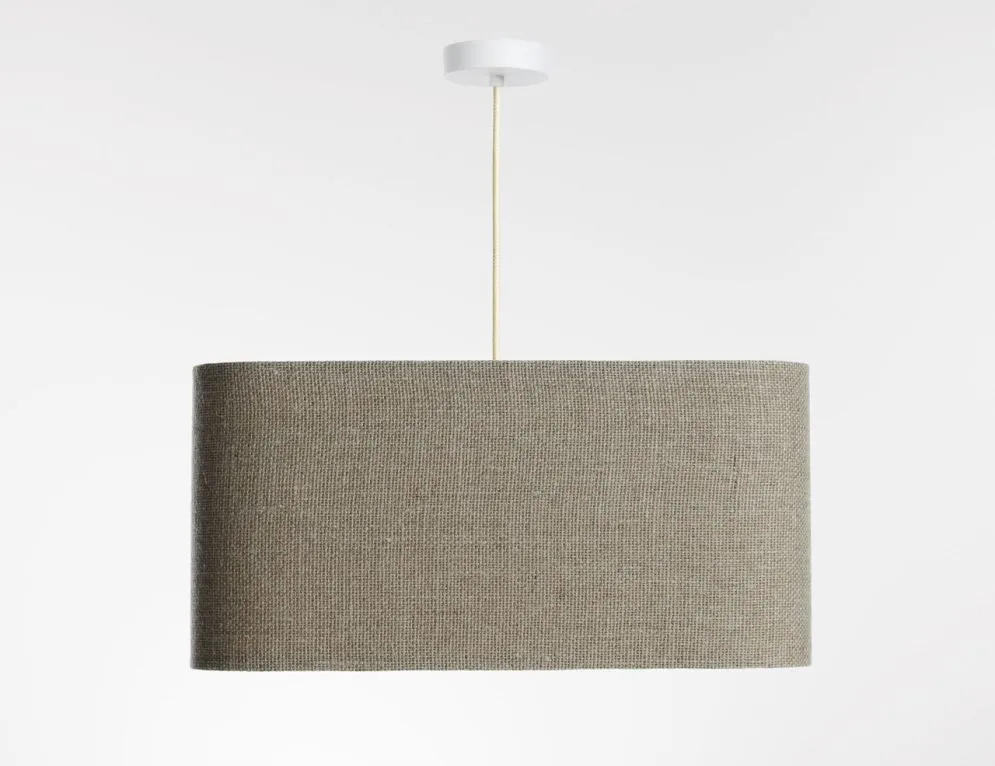 Lampa wisząca KWADRO LEN 003-40w25 beżowa do sypialni I sklep meblowy MIRAT.