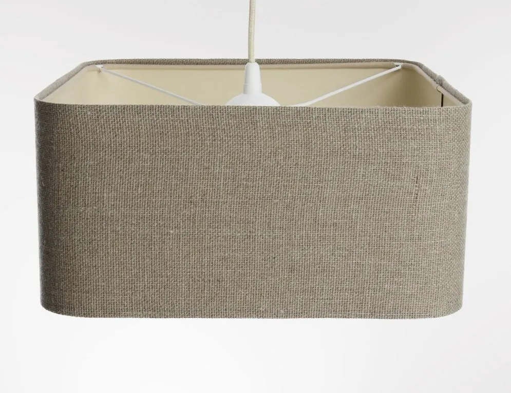Lampa wisząca KWADRO LEN 003-40w25 beżowa do sypialni I sklep meblowy MIRAT.