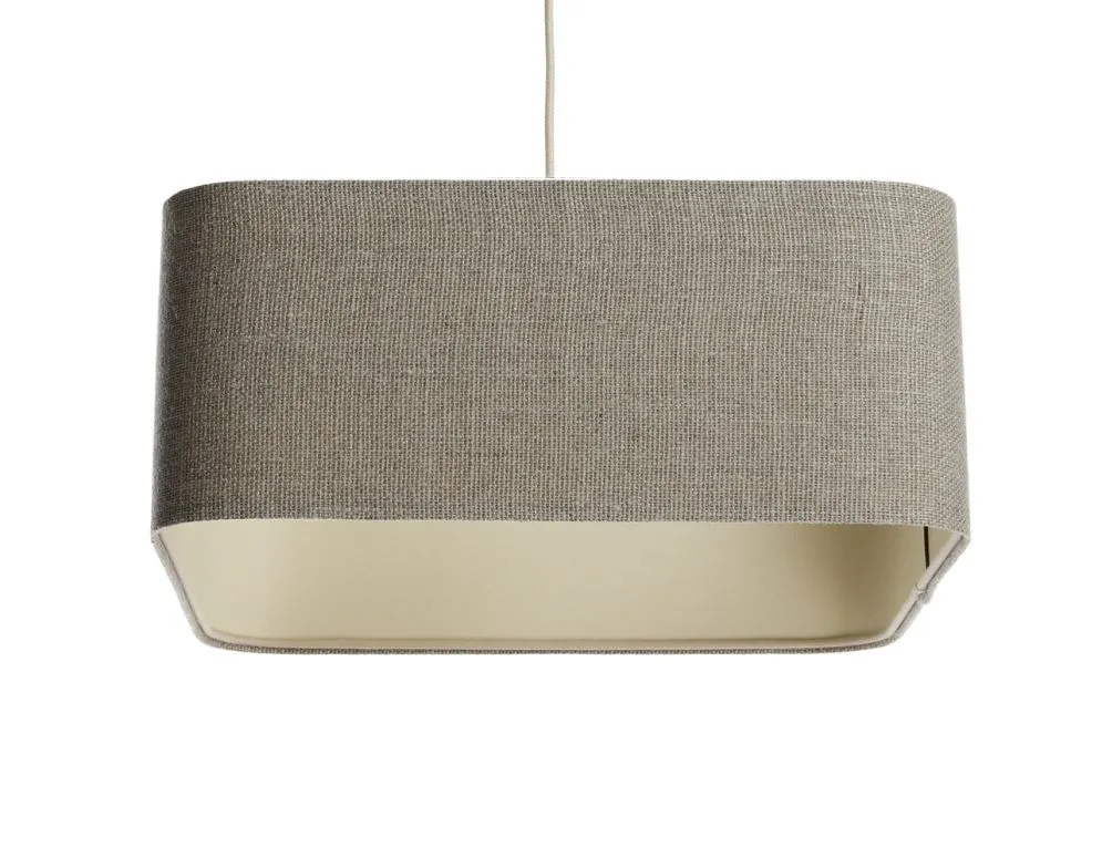 Lampa wisząca KWADRO LEN 003-40w25 beżowa do sypialni I sklep meblowy MIRAT.