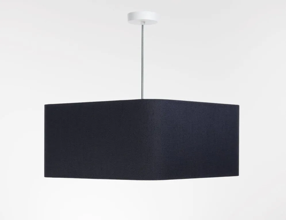 Lampa wisząca KWADRO LEN 004-40w20 granatowa/szara do sypialni I sklep meblowy MIRAT.