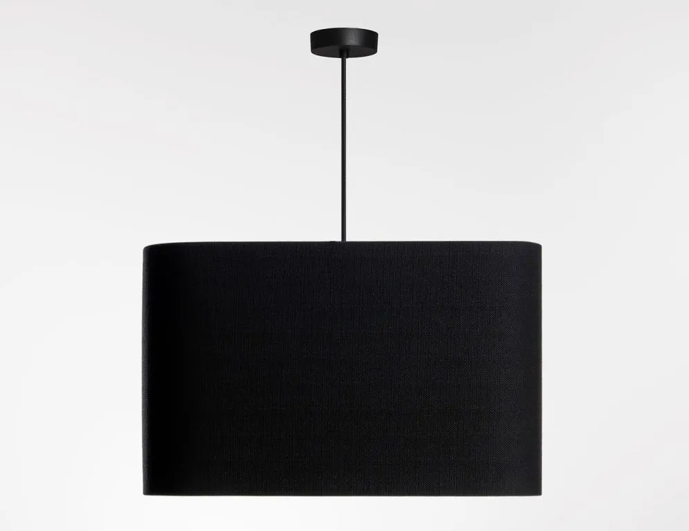 Lampa wisząca KWADRO LEN 005-40w30 czarna/beżowa kwadratowa I sklep meblowy MIRAT.