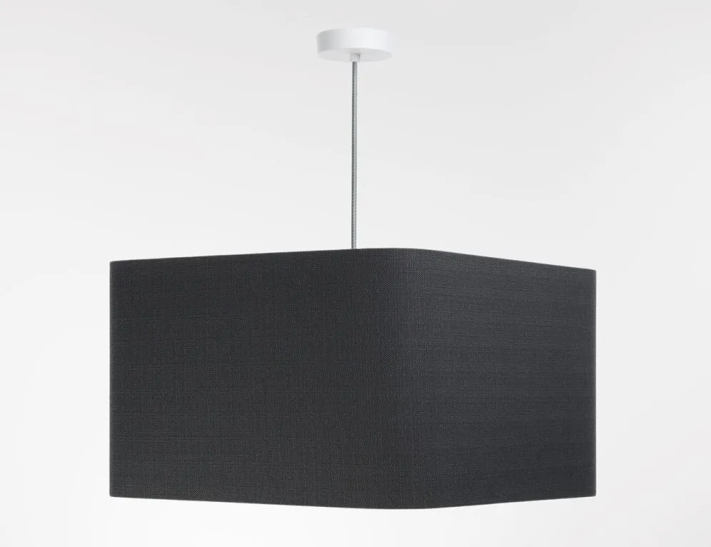 Lampa wisząca KWADRO LEN 006-40w25 grafitowa/szara polska I sklep meblowy MIRAT.