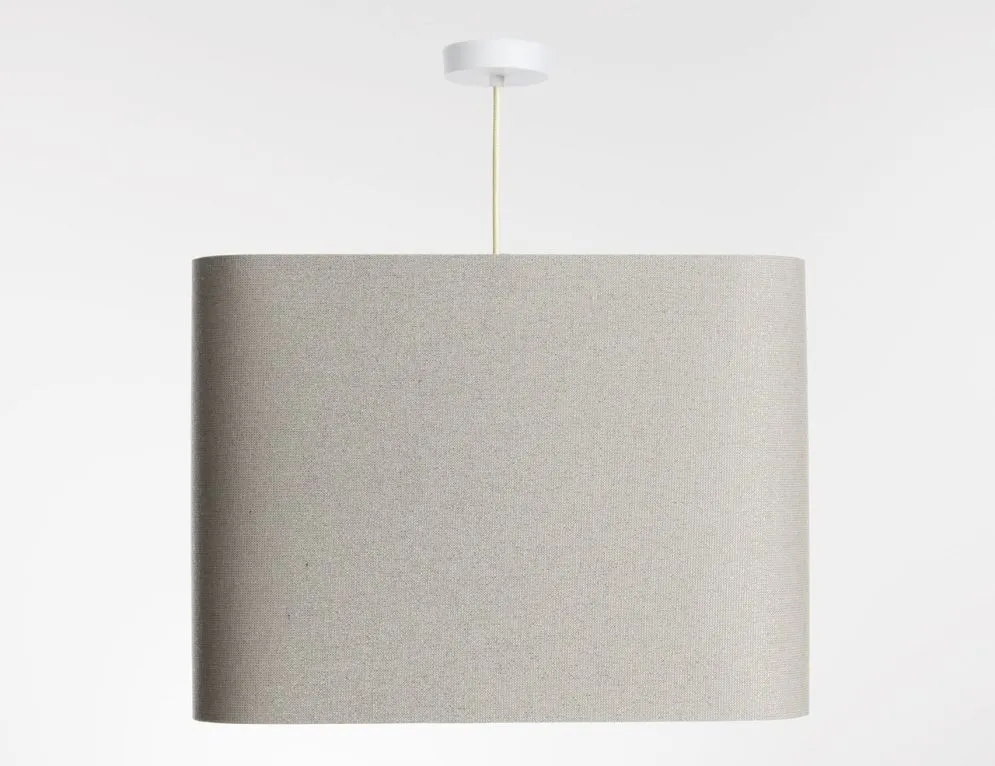 Lampa wisząca KWADRO LEN 007-40w20 jasnobeżowa kwadratowa I sklep meblowy MIRAT.
