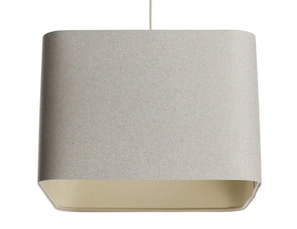 Lampa wisząca KWADRO LEN 007-40w20 jasnobeżowa kwadratowa I sklep meblowy MIRAT.