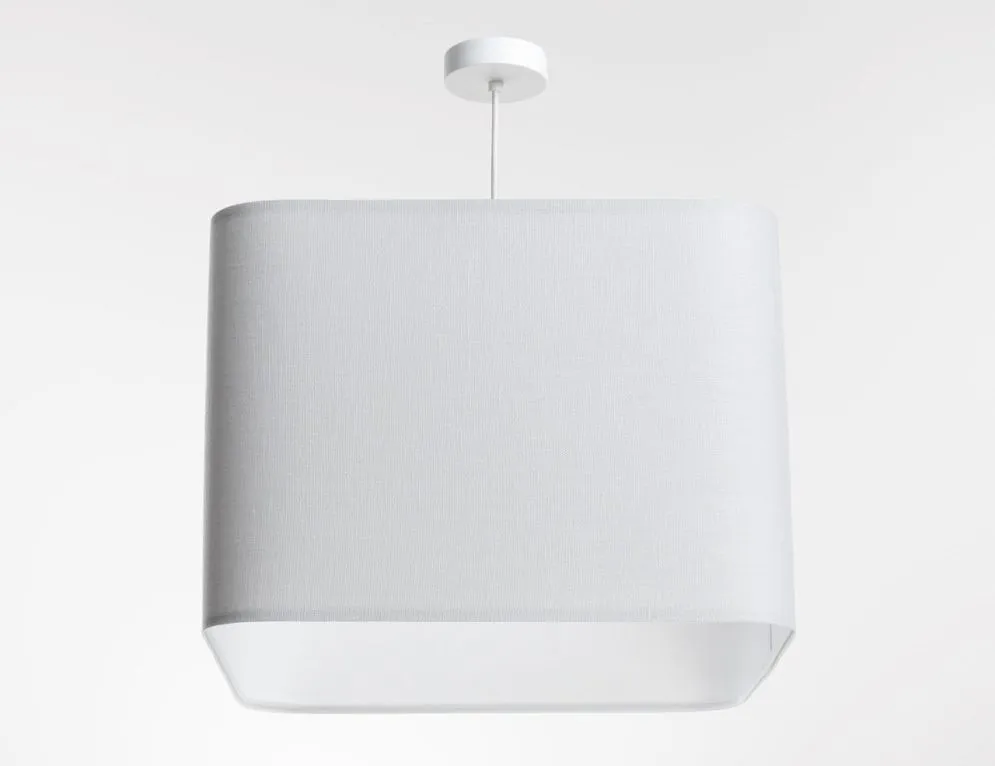 Lampa wisząca KWADRO LEN 008-40w25 biała kwadratowa I sklep meblowy MIRAT.