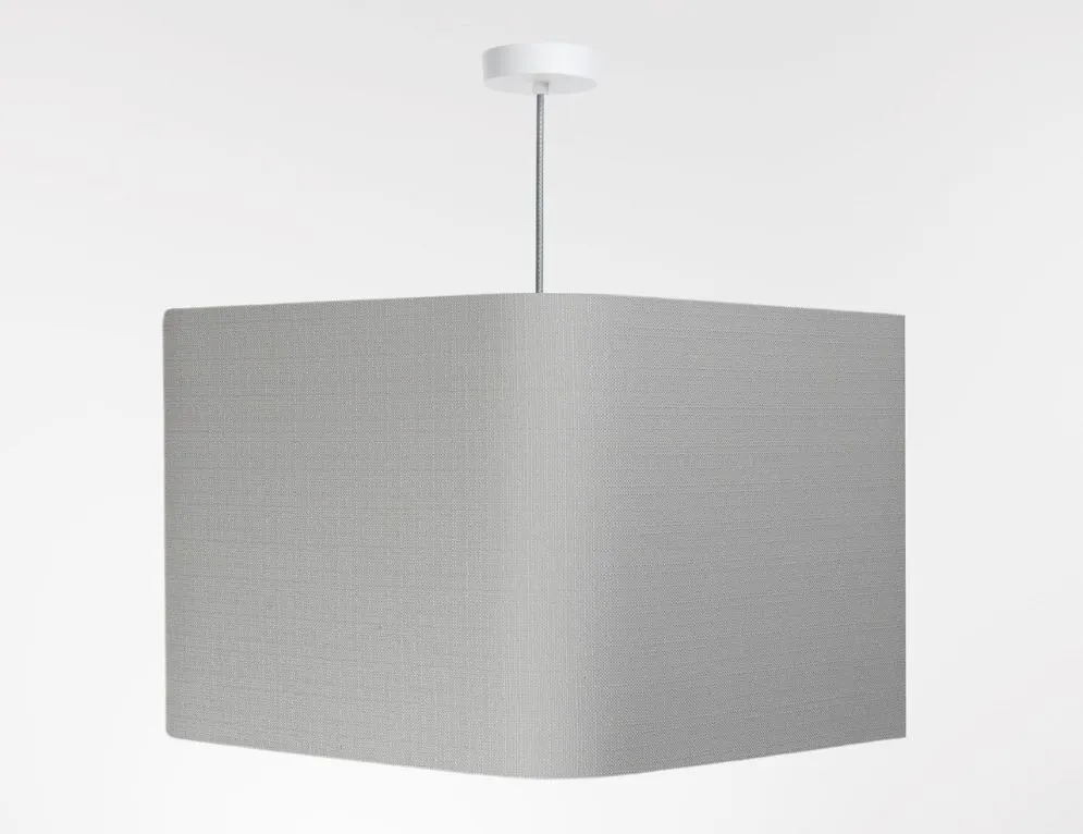 Lampa wisząca KWADRO LEN 009-40w25 szara lniana I sklep meblowy MIRAT.