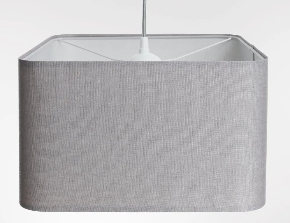 Lampa wisząca KWADRO LEN 009-40w20 szara ręcznie produkowana I sklep meblowy MIRAT.