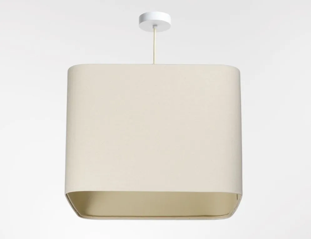 Lampa wisząca KWADRO LEN 011-40w25 kremowa ręcznie produkowana I sklep meblowy MIRAT.