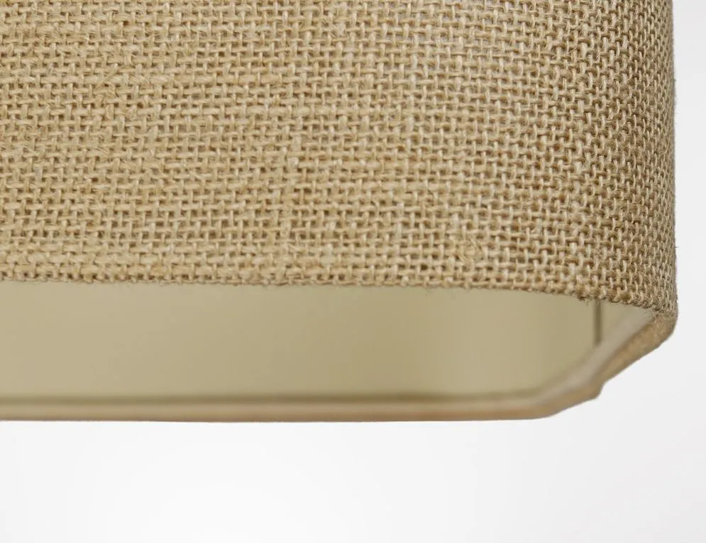 Lampa wisząca KWADRO LEN 012-40w20 jutowa/beżowa kwadratowa I sklep meblowy MIRAT.