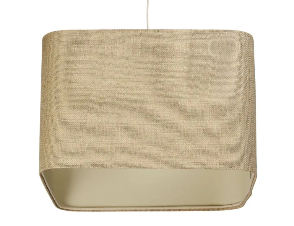 Lampa wisząca KWADRO LEN 012-40w20 jutowa/beżowa kwadratowa I sklep meblowy MIRAT.
