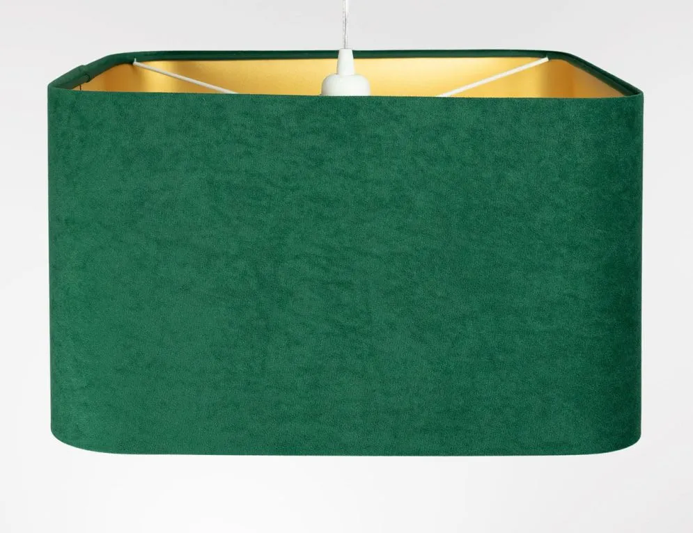 Lampa wisząca KWADRO SUE 40w20 zielona/złota glamour I sklep meblowy MIRAT. kolekcja KWADRO-BPS