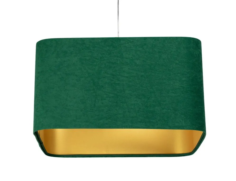 Lampa wisząca KWADRO SUE 40w25 zielona/złota kwadratowa I sklep meblowy MIRAT. kolekcja KWADRO-BPS