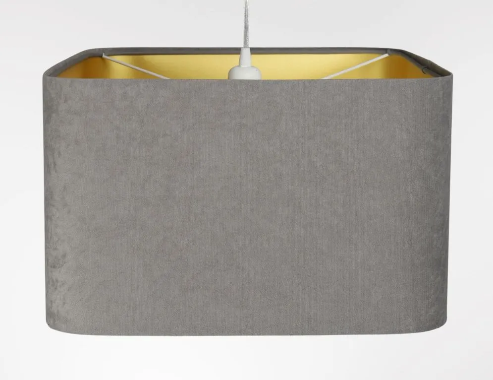 Lampa wisząca KWADRO SUE 40w25 szara/złota polska I sklep meblowy MIRAT. kolekcja KWADRO-BPS