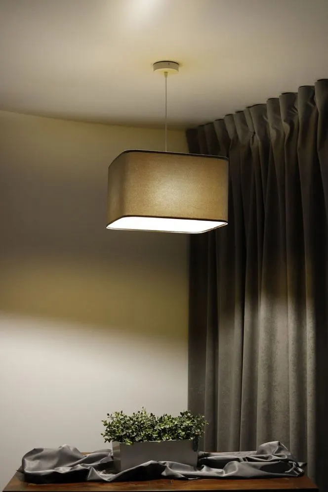 Lampa wisząca KWADRO SUE 40w25 szara/złota polska I sklep meblowy MIRAT. kolekcja KWADRO-BPS