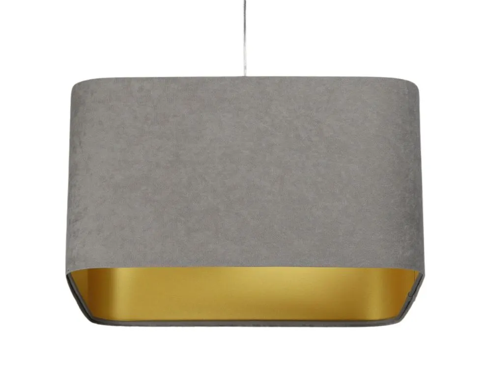 Lampa wisząca KWADRO SUE 40w25 szara/złota polska I sklep meblowy MIRAT. kolekcja KWADRO-BPS