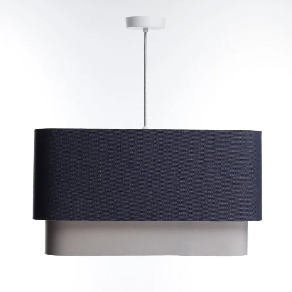 Lampa wisząca KWADRO DUO 008 51x47cm granatowa/szara polska I sklep meblowy MIRAT.