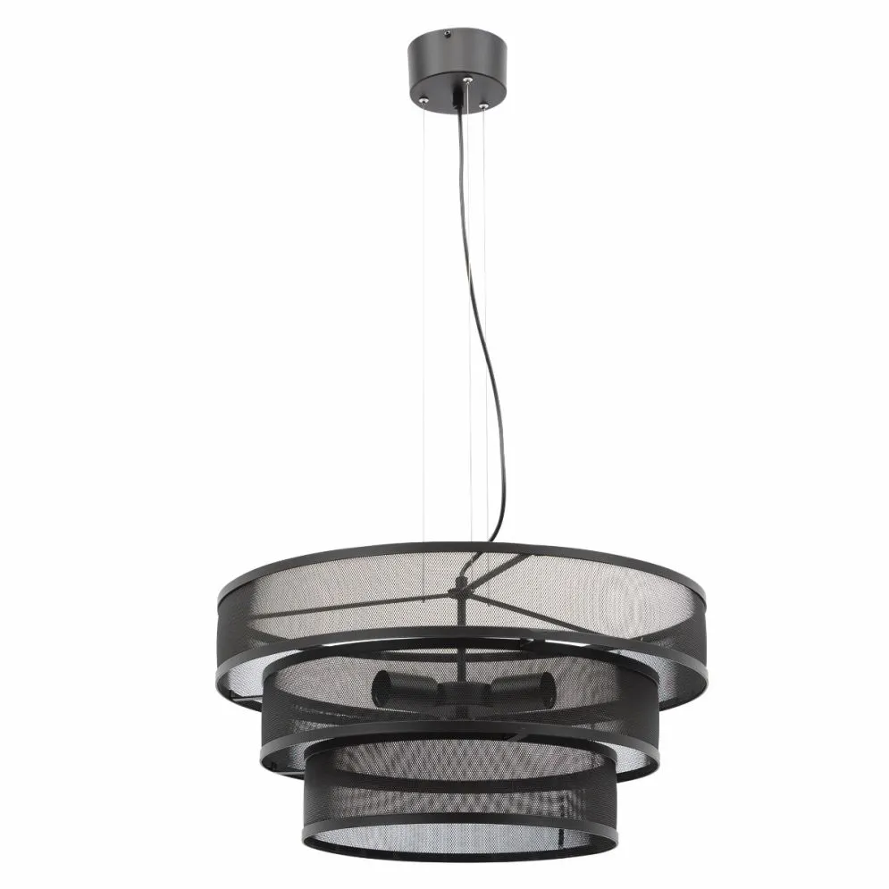 Lampa wisząca ORABELA II czarna potrójna metalowa I sklep meblowy MIRAT.
