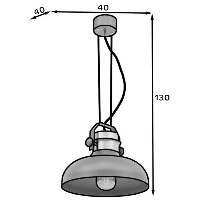 Lampa wisząca STEALLE czarna/srebrna w stylu industrialnym I sklep meblowy MIRAT.