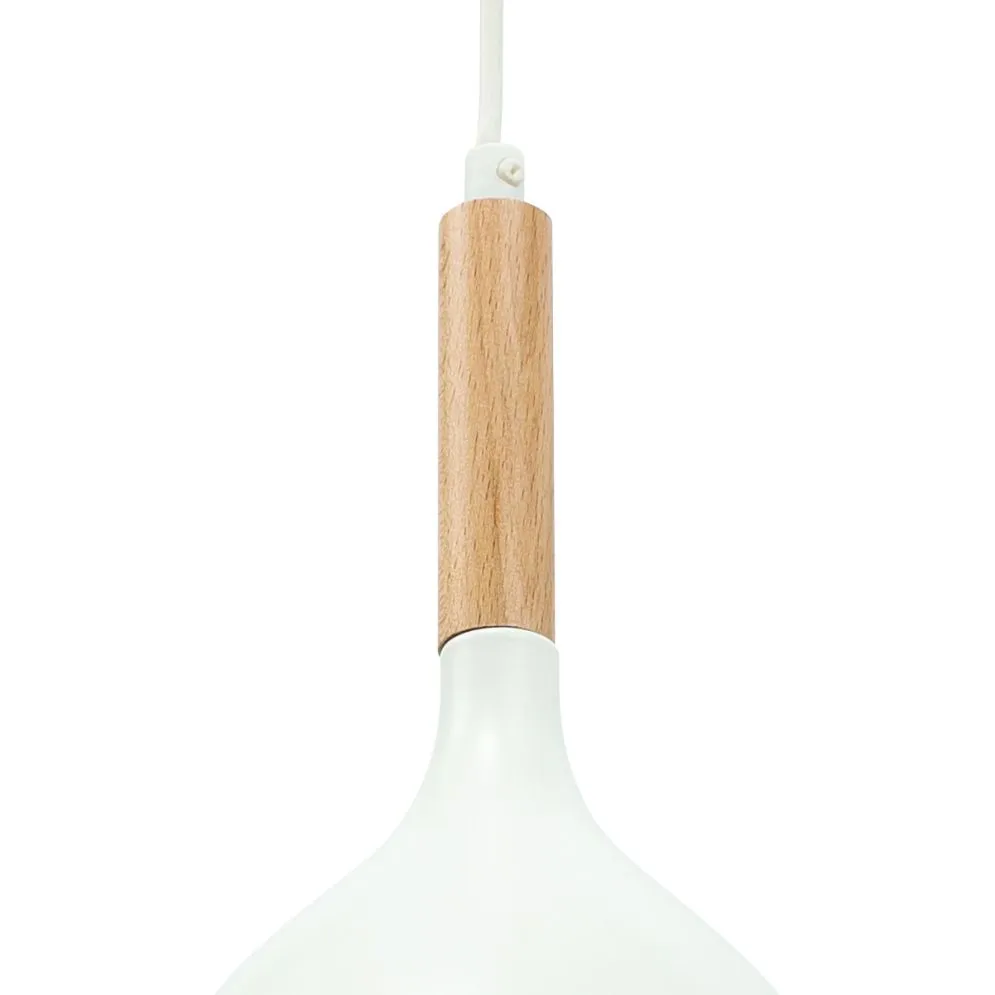 Lampa wisząca WOLDES I biała w stylu skandynawskim I sklep meblowy MIRAT.