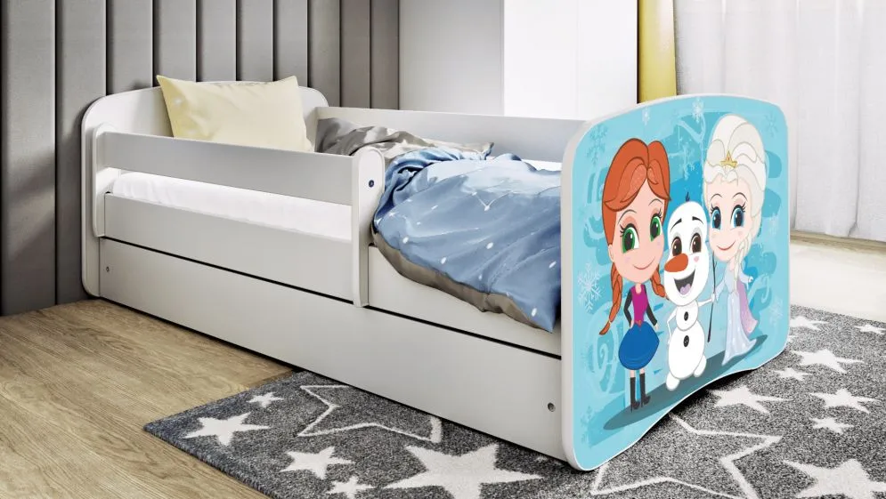 Łóżko dziecięce BABY DREAMS kraina lodu z materacem i szufladą | MIRAT. w stylu kolekcja BABY DREAMS