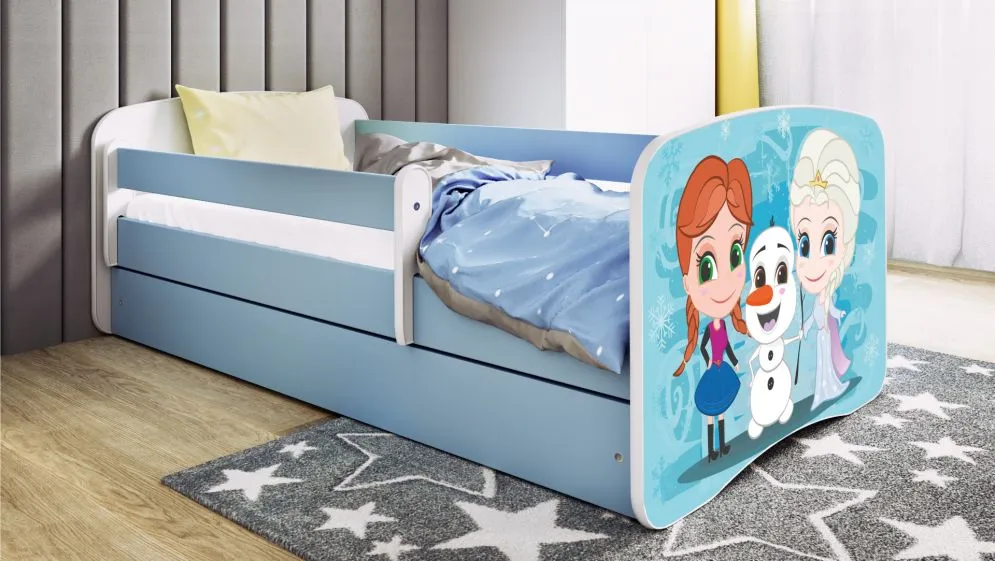 Łóżko dziecięce BABY DREAMS kraina lodu z materacem i szufladą | MIRAT. w stylu kolekcja BABY DREAMS