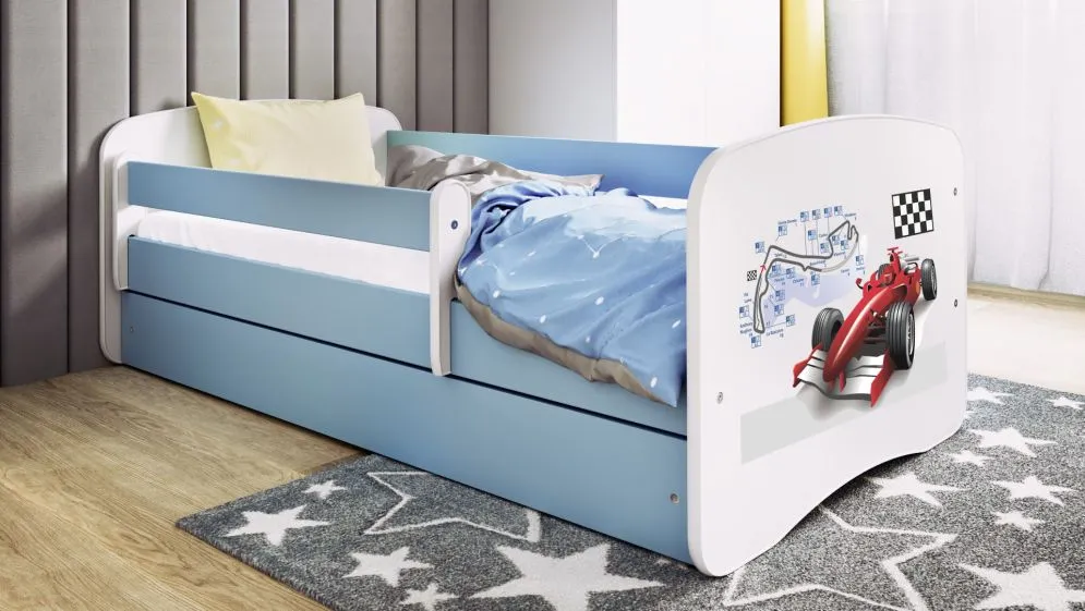 Łóżko dziecięce BABY DREAMS formuła 1 z materacem i szufladą | MIRAT.  kolekcja BABY DREAMS