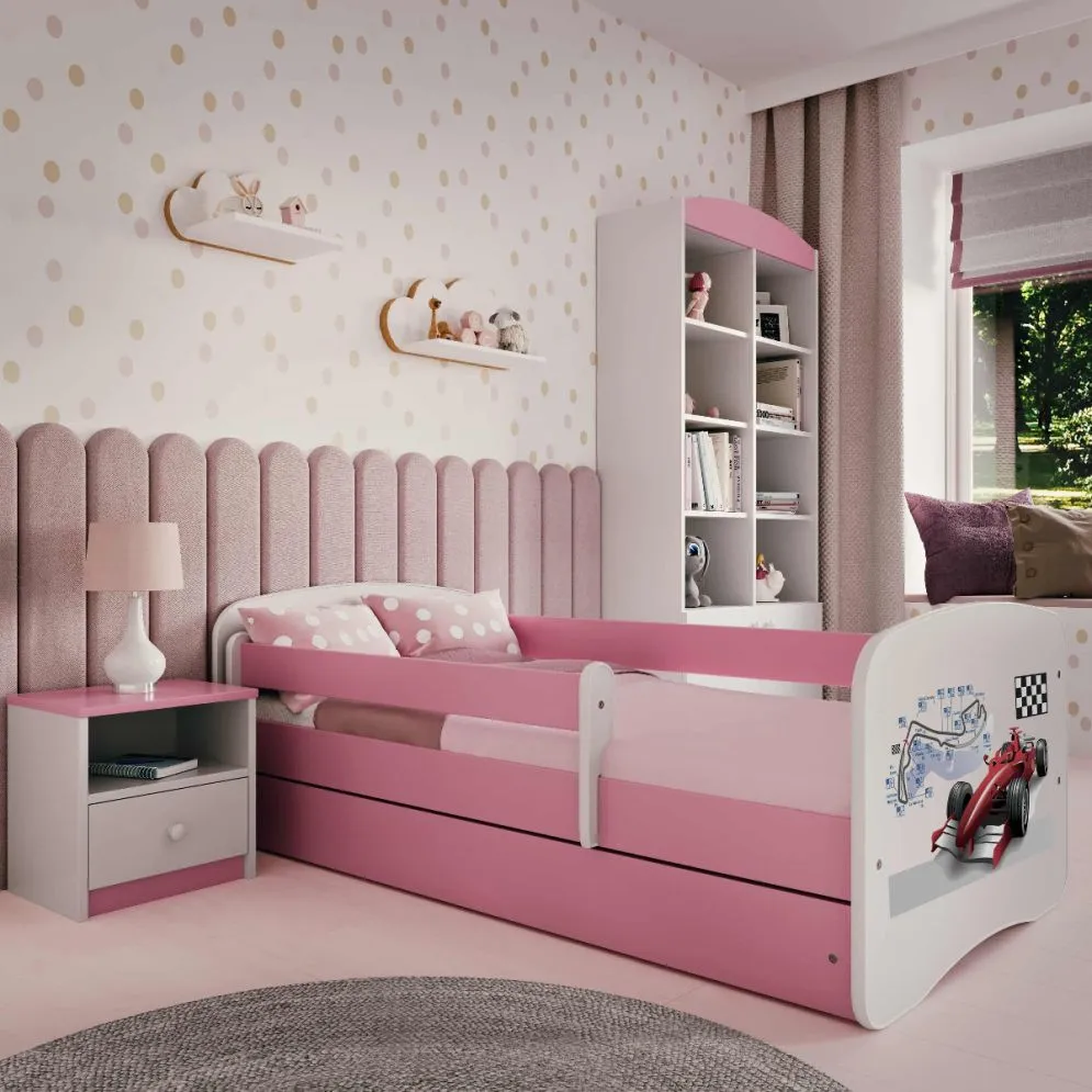 Łóżko dziecięce BABY DREAMS formuła 1 z materacem i szufladą | MIRAT.  kolekcja BABY DREAMS