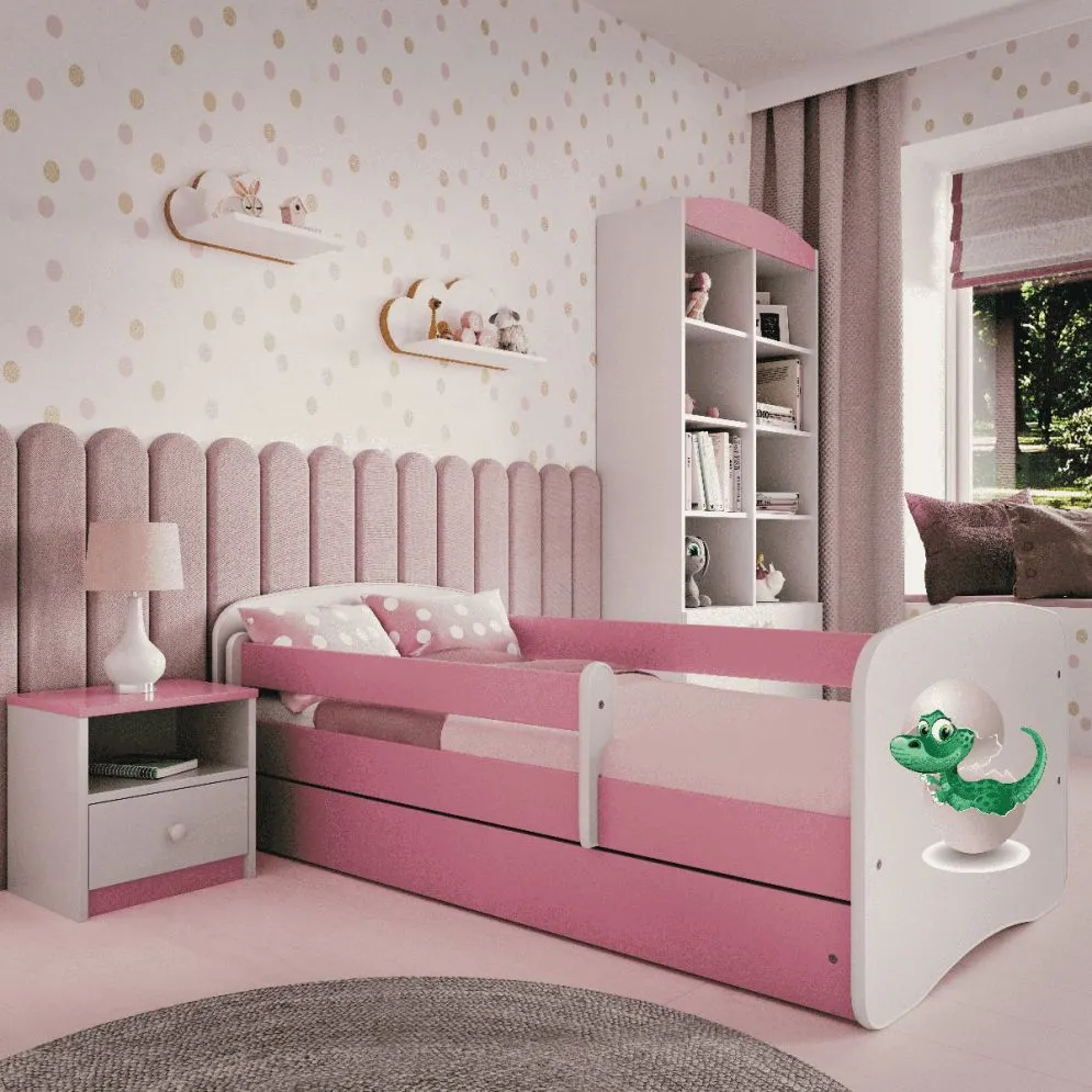 Łóżko dziecięce BABY DREAMS 180x80 mały dino z szufladą | MIRAT. w stylu kolekcja BABY DREAMS