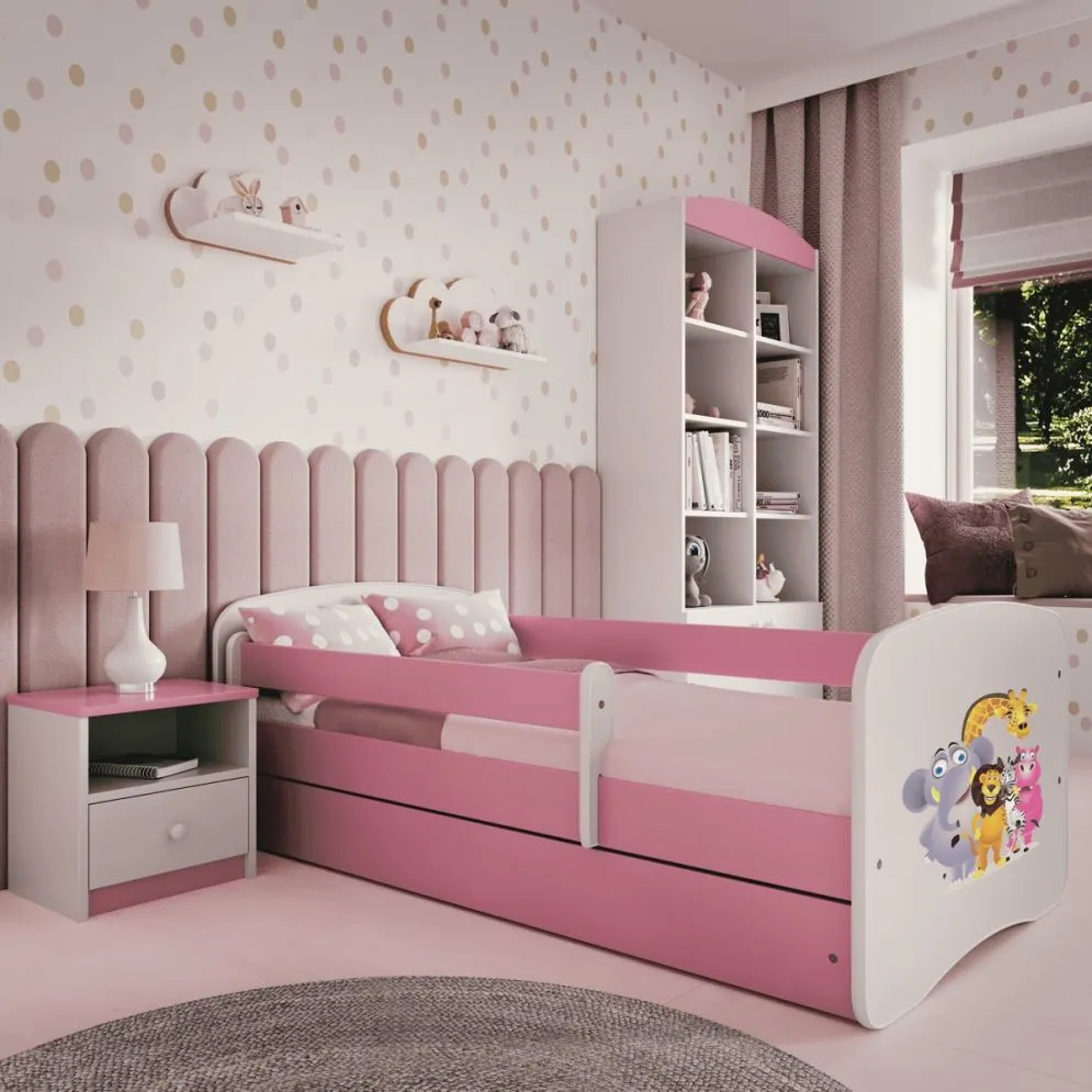 Łóżko dziecięce BABY DREAMS zoo z barierką | MIRAT. kolekcja BABY DREAMS